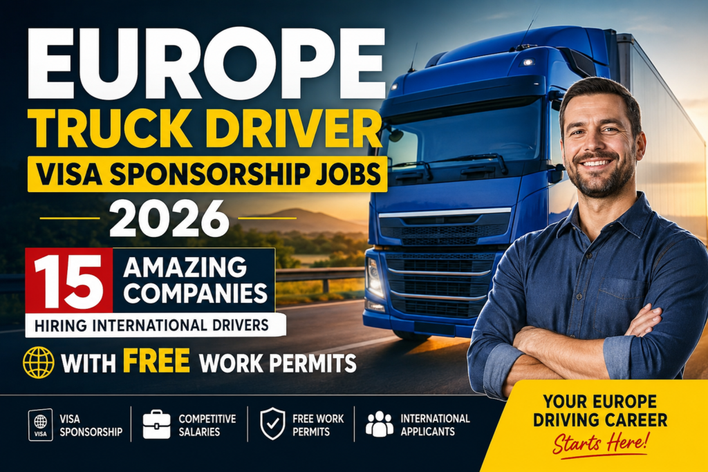Europe truck driver visa sponsorship jobs 2026